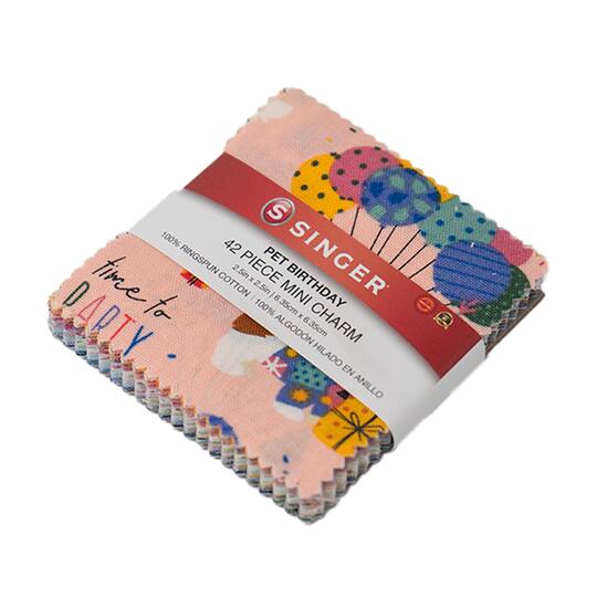 SINGER Pet Birthday Print Ringspun Cotton Fabric Bundle
